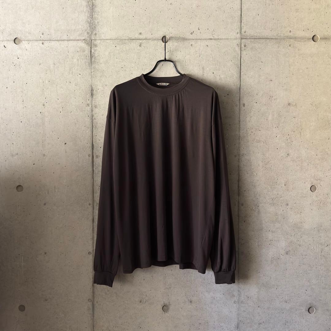 トップス AURALEE / WASHABLE WOOL JERSEY L/S TEE