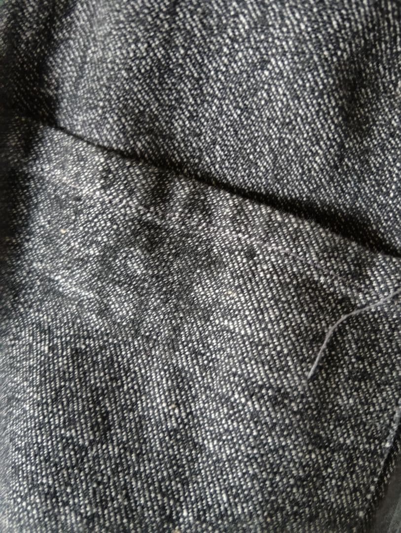 40s 50s ブラックシャンブレーコート　フランス軍　ステンシル XL