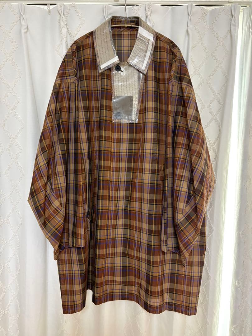 kolor 2022SS チェック ステンカラーコート