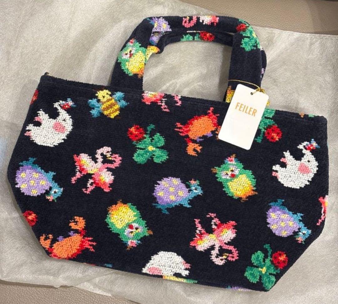 FEILER 神崎恵さん×フェイラー　ファンキーフォーチュン　バッグ　ネイビー