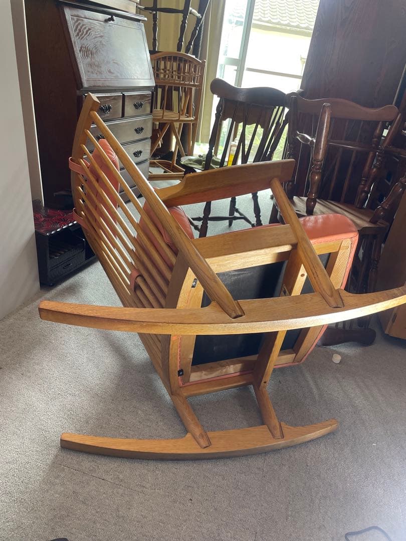 廃盤革　リキロッカー conde house カンディハウス ロッキングチェア