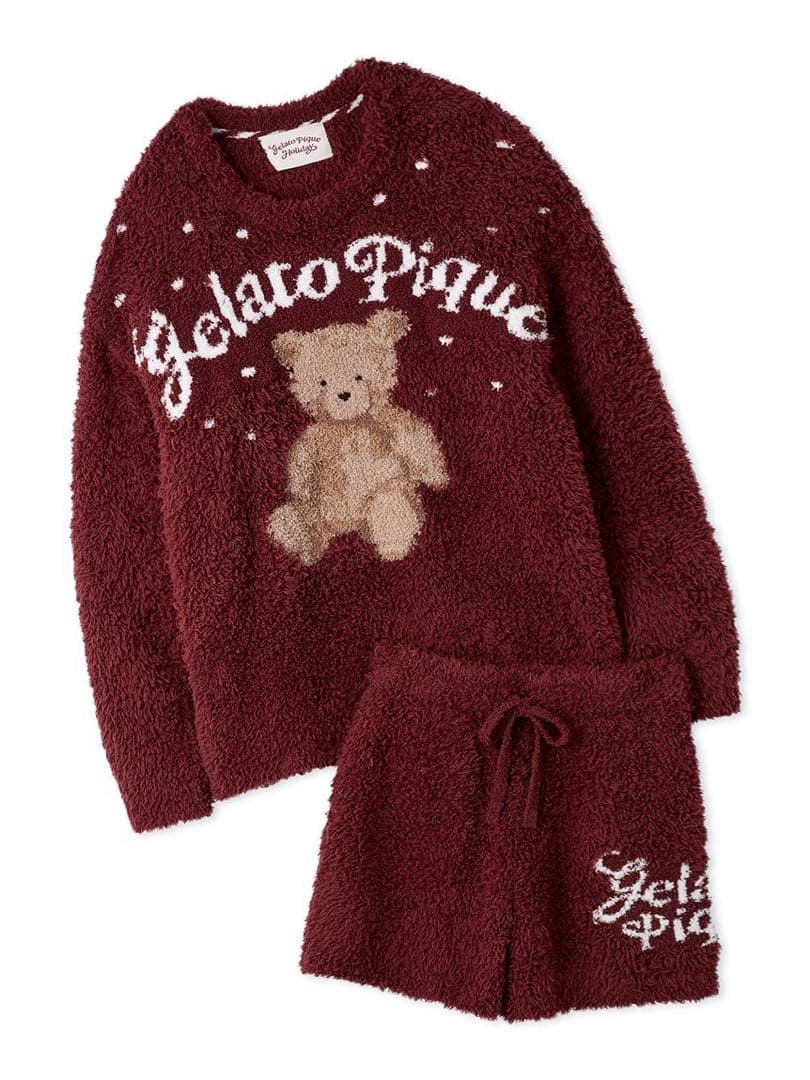 【HOLIDAY】スノーベア 短 セットアップ 赤 新品未使用 ジェラートピケ