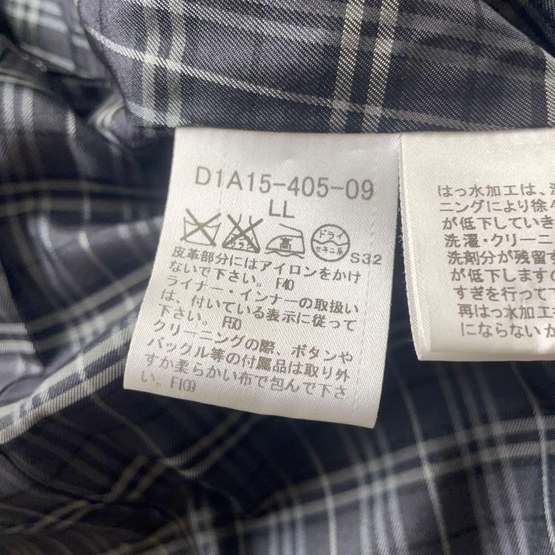 バーバリーブラックレーベル　ステンカラーコート　ブラック　ノバチェック　LL