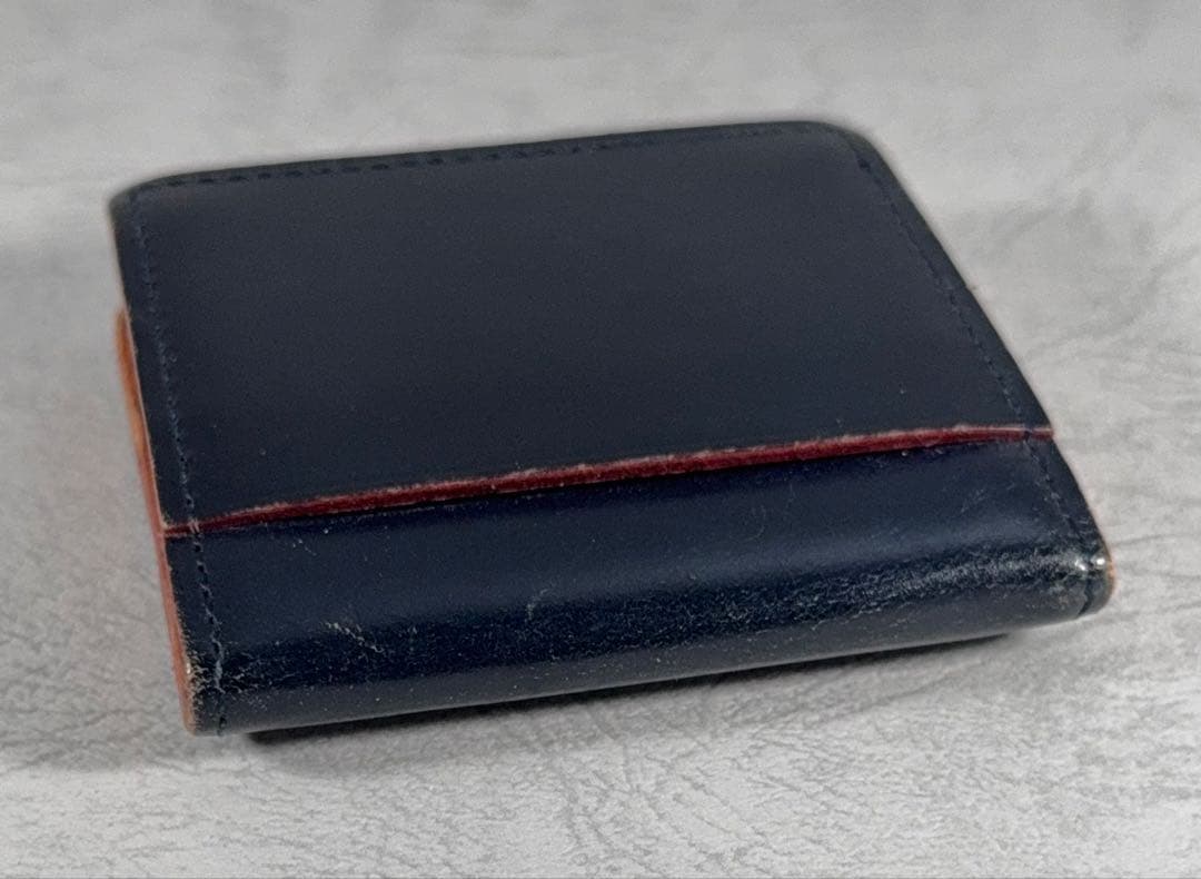 GANZO ブライドルレザー ネイビー 長財布 ケース セット