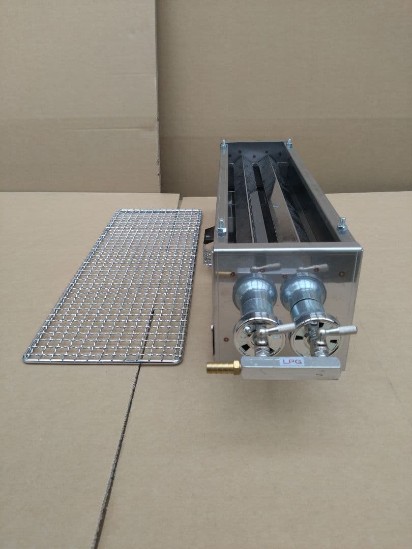 未使用品 焼鳥器 串焼き機 プロパンガス用 網付き やきとり機器 LPガス 祭り