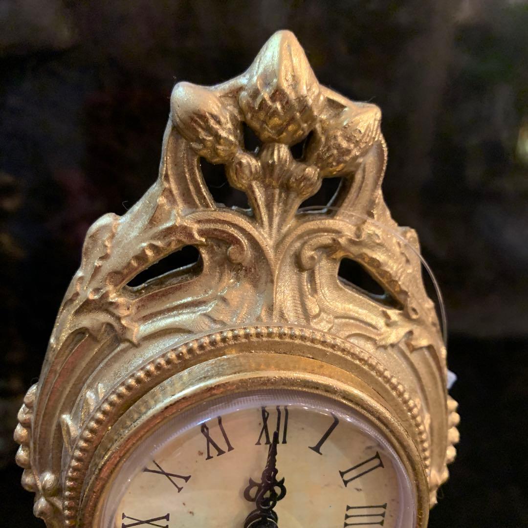 ☆未使用品☆置き時計＋キャンドルホルダー2本　セット　アンティーク