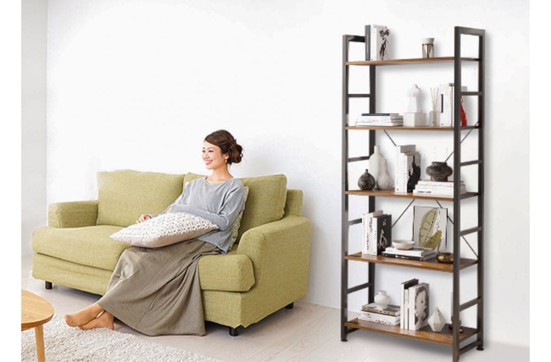 オープンシェルフラック 本棚 ５段本棚 大容量 多機能収納ラック 木製ラック