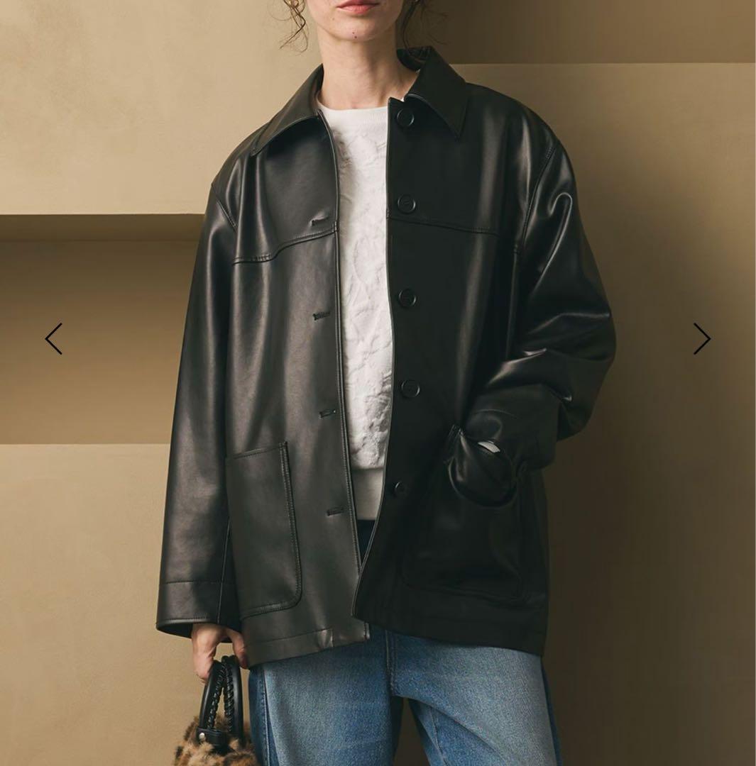 Bさま　レザージャケットブラックS