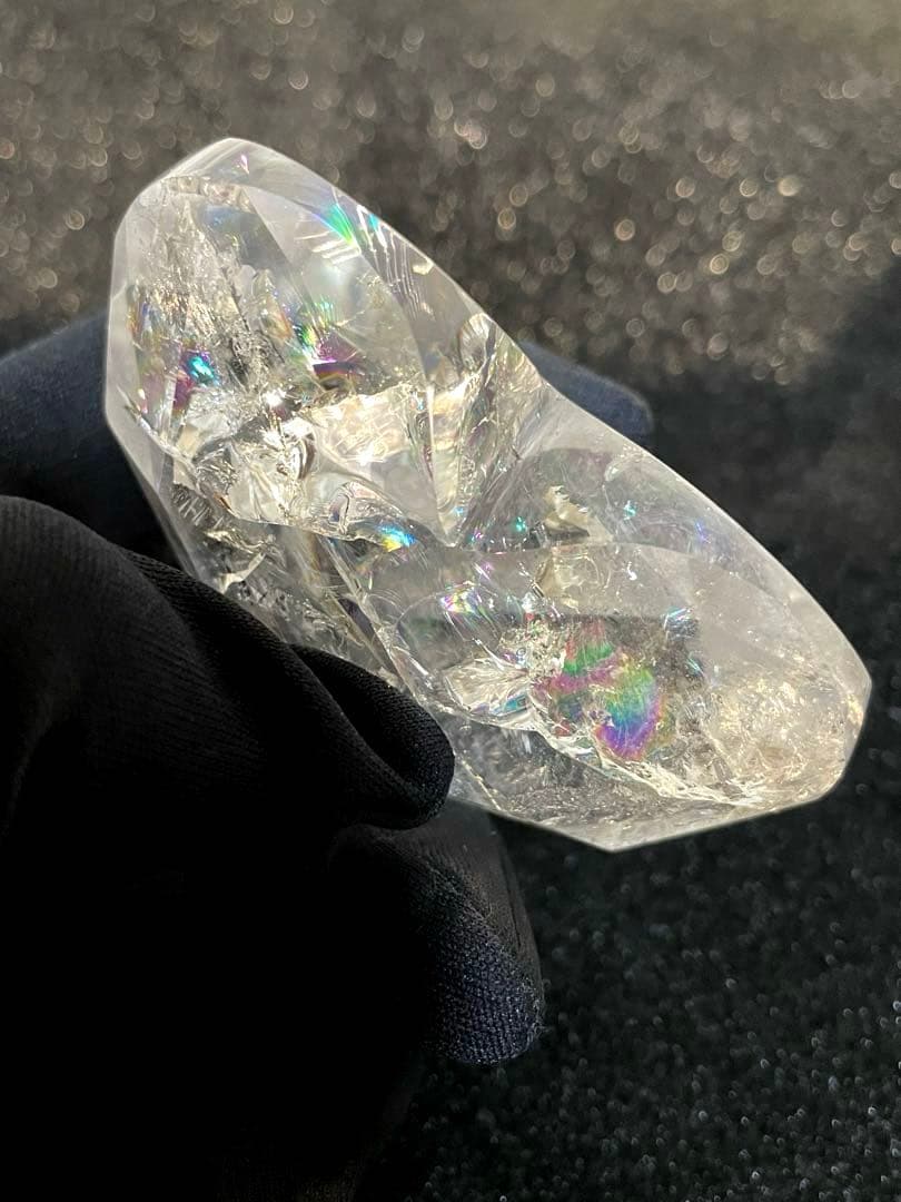 水晶♡ハート型(置物)珍しい綺麗なカットタイプ