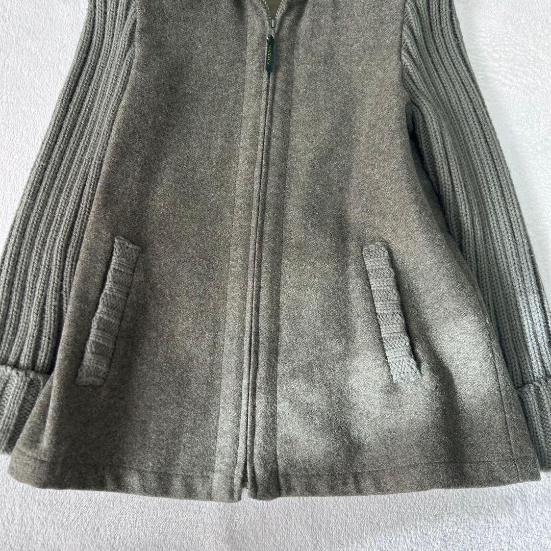 良品✨マックスアンドコー　切り替えニット モヘア　ジャケット　羽織り　グレー