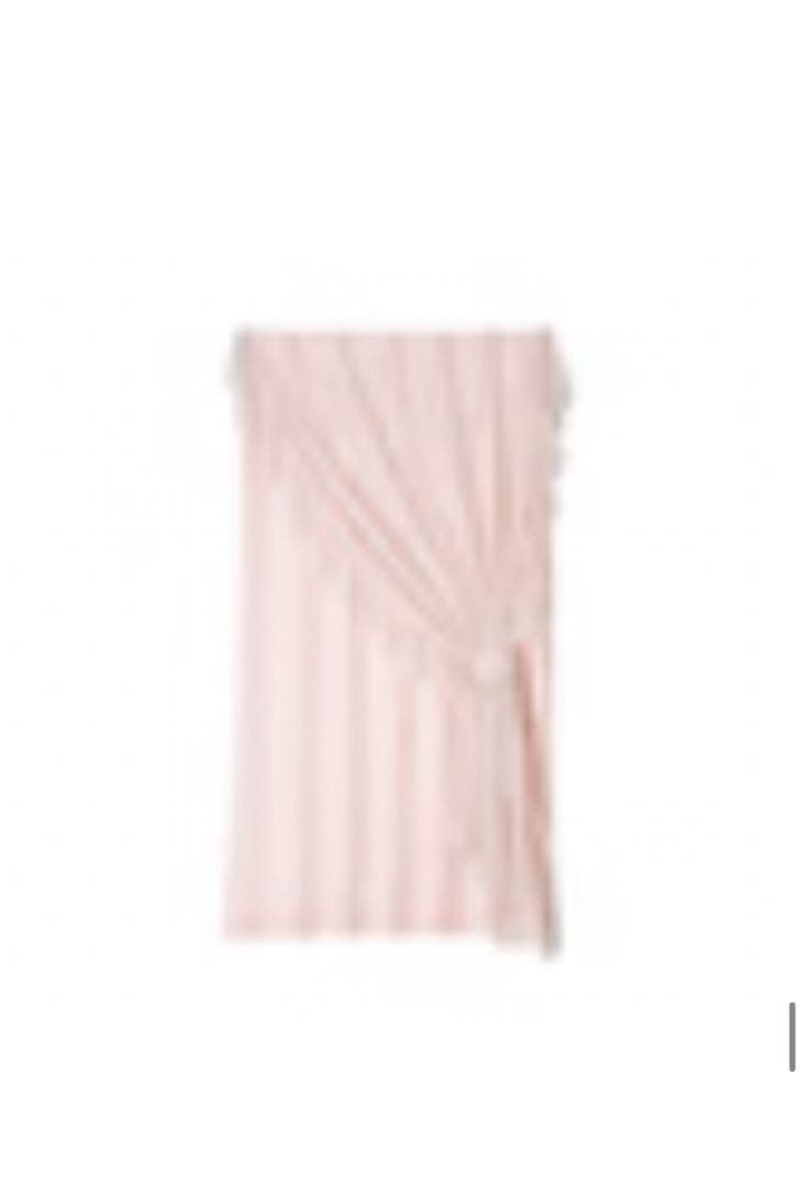 Francfrancフリル×ラメリアダブルカーテンH2000×W1000 ×2枚