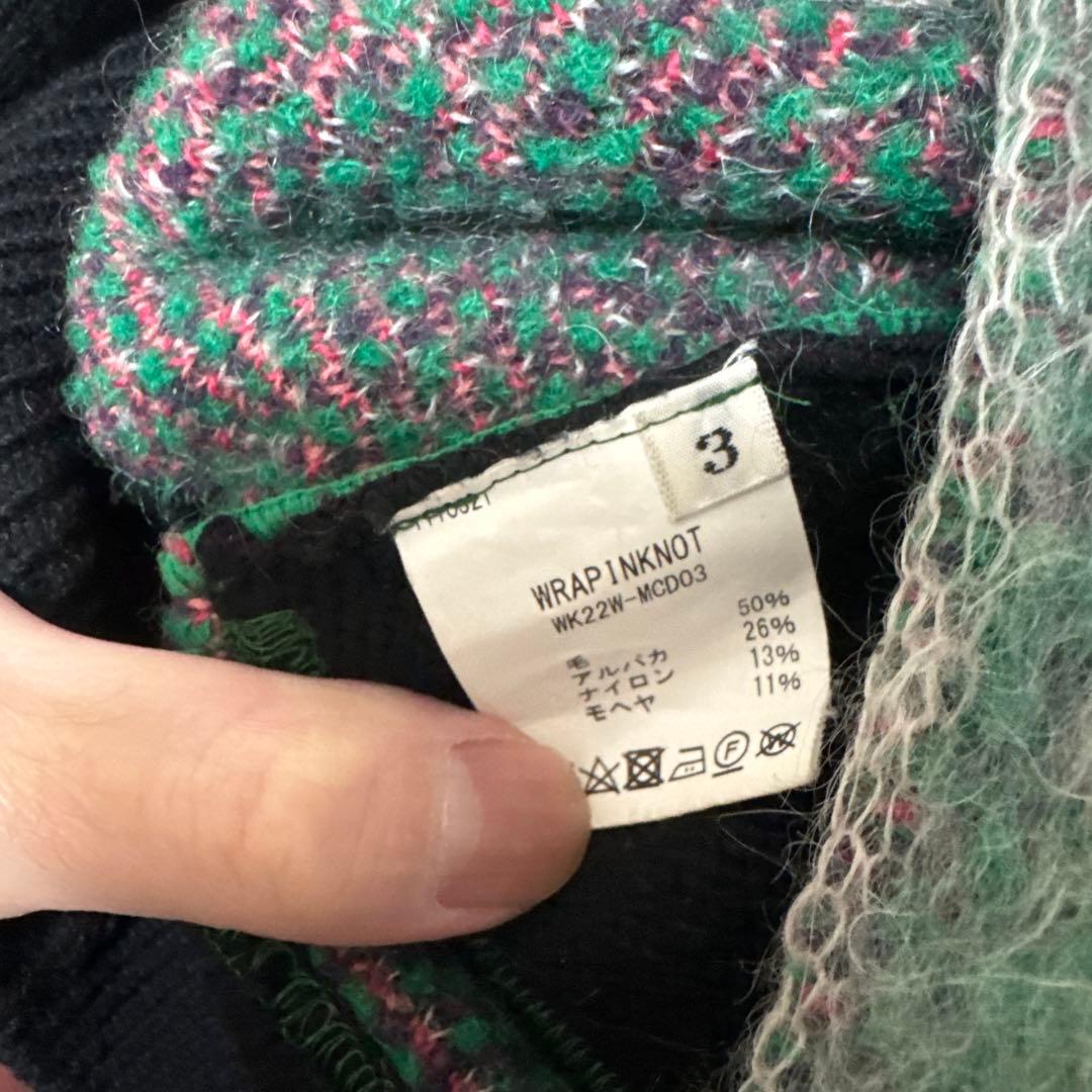 トップス OIL PAINTING IMAGE MOHAIR CARDIGAN