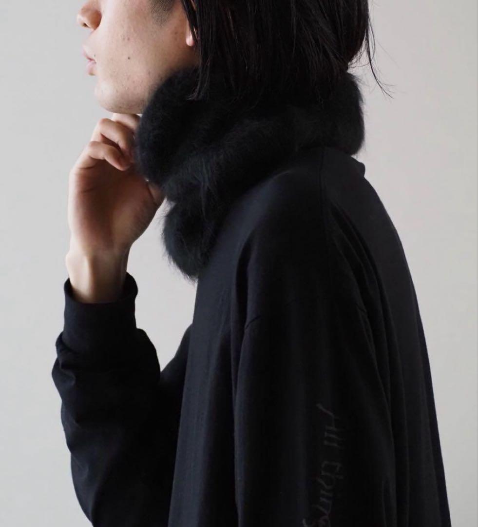 試着のみ comoli 25aw カシミヤファーネックウォーマー ブラック