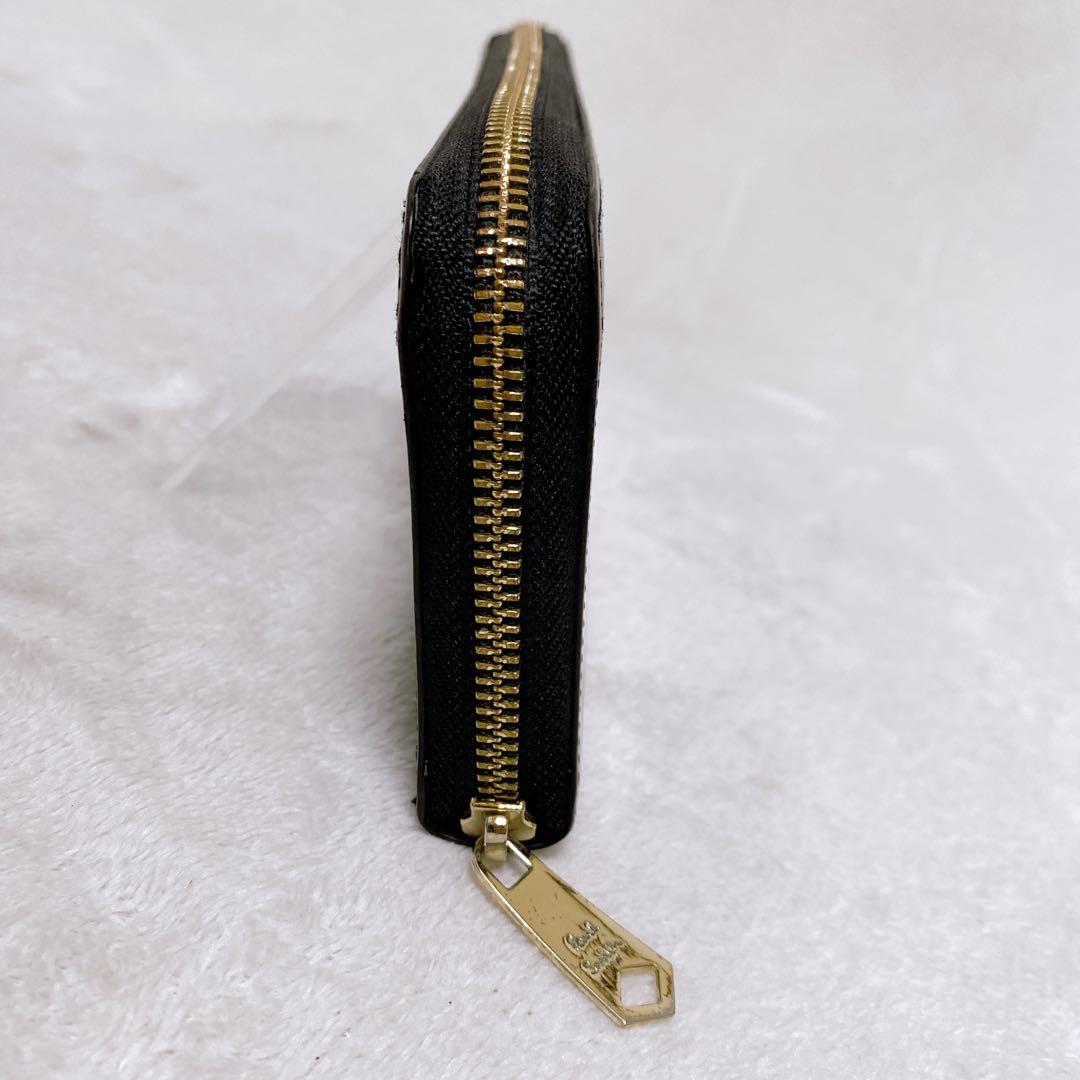 PaulSmithポールスミス　ラウンドジップ長財布　ラビット　ブラック　レザー