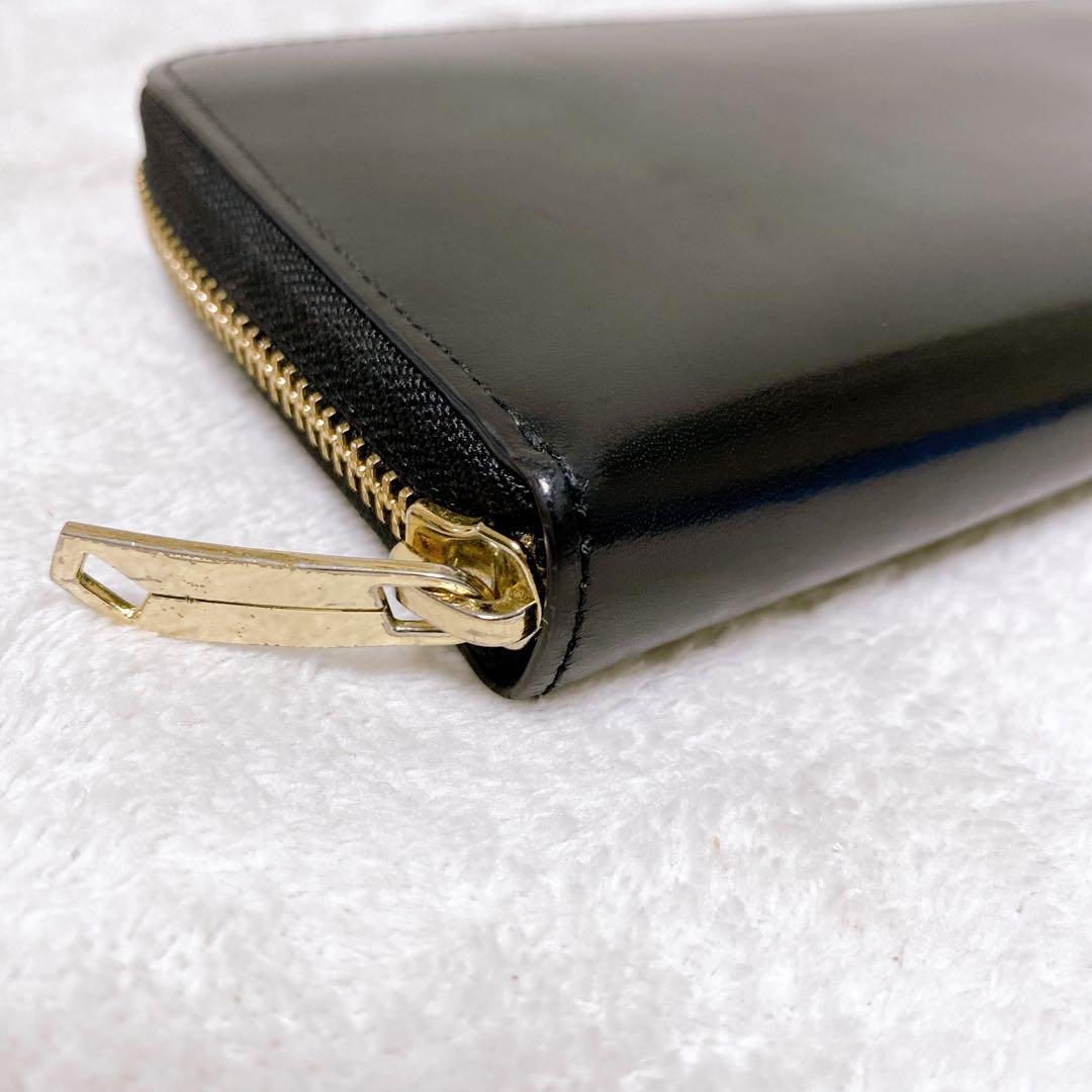 PaulSmithポールスミス　ラウンドジップ長財布　ラビット　ブラック　レザー