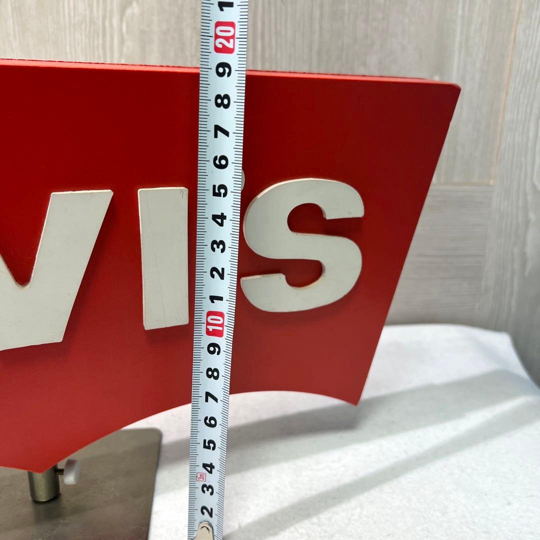 Levi's ロゴサイン 赤 回転式 リーバイス 看板 レア 非売品