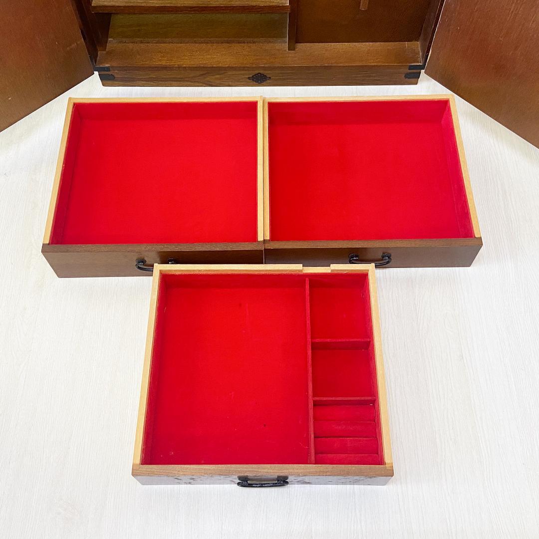 希少 箪笥 裁縫箱 木箱 からくり 隠しあり 古道具 和ダンス レトロ