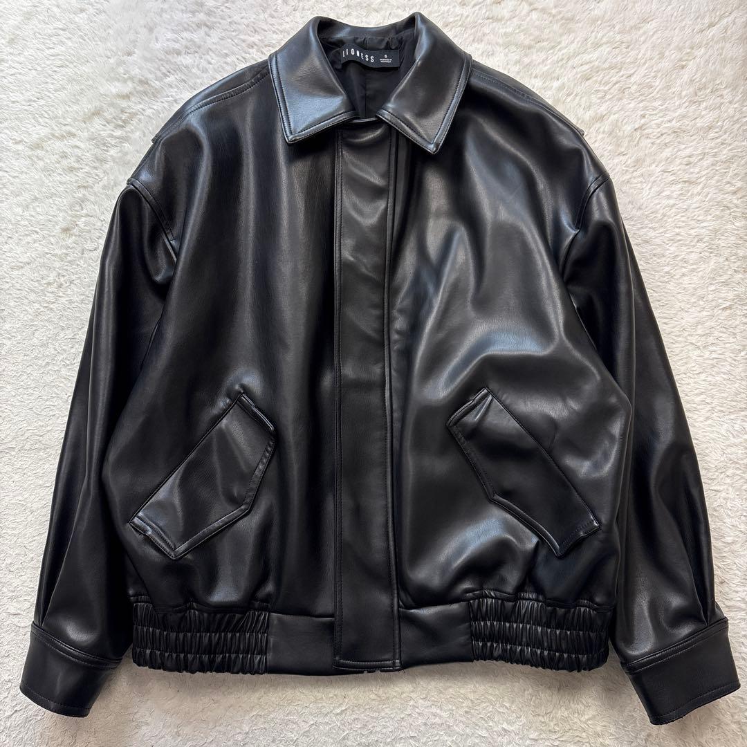 美品　LIONESS ライオネス　レザーボンバージャケット　オーバーサイズ
