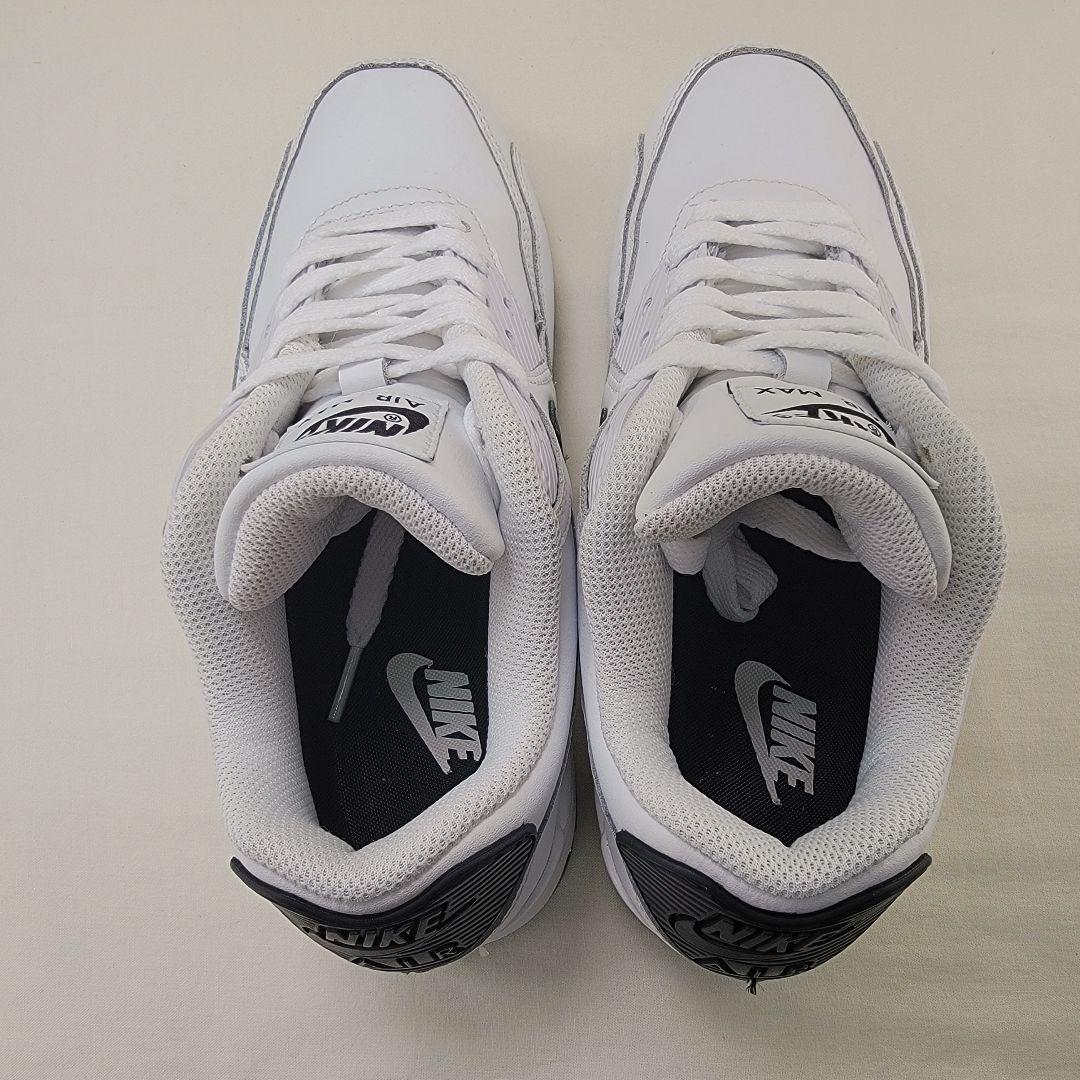 ナイキ エアマックス 90 レザー バイユー ホワイト/ブラック 24.5cm