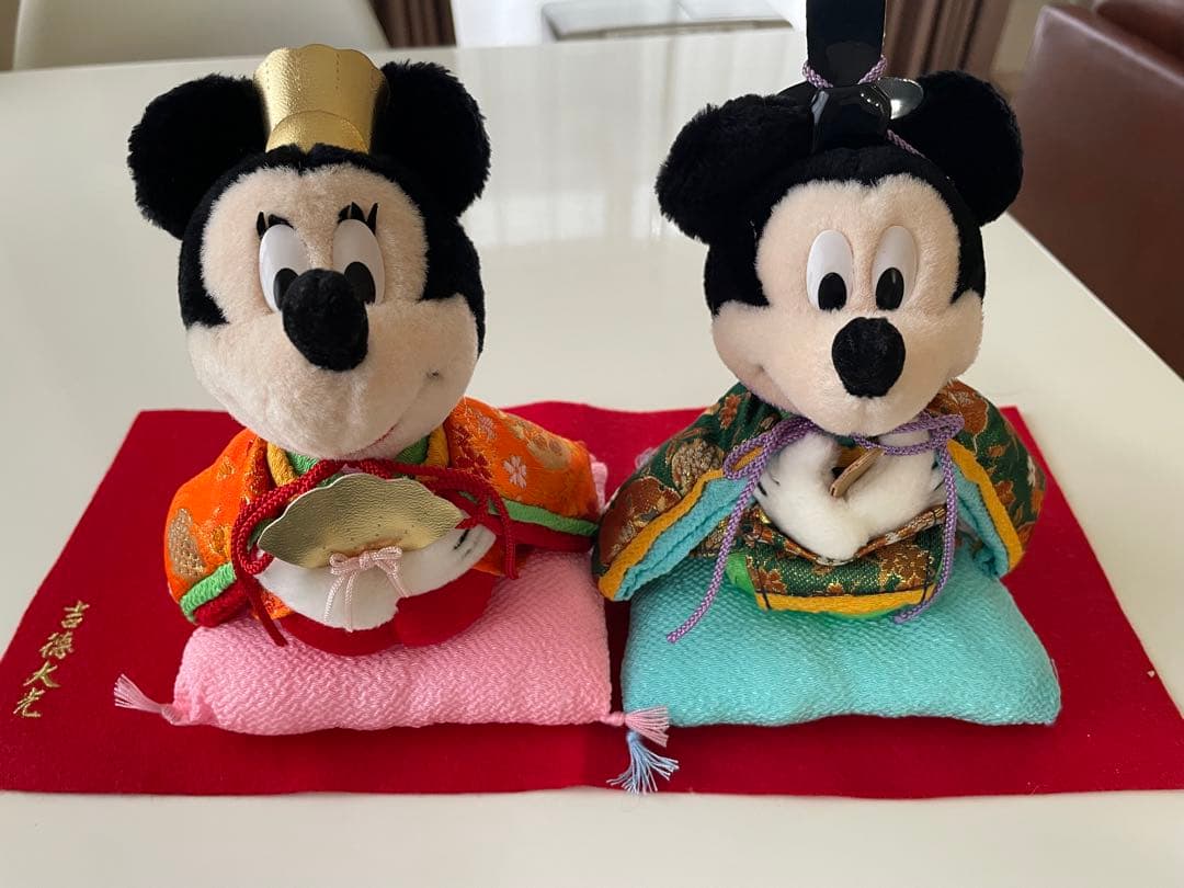 ミッキーマウス ミニーマウス　雛人形　ひな祭り　ぬいぐるみセット