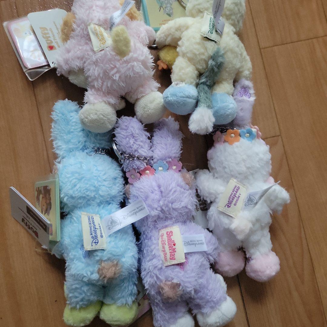 香港ディズニー　ダッフィー　ぬいぐるみキーホルダー　５体セット