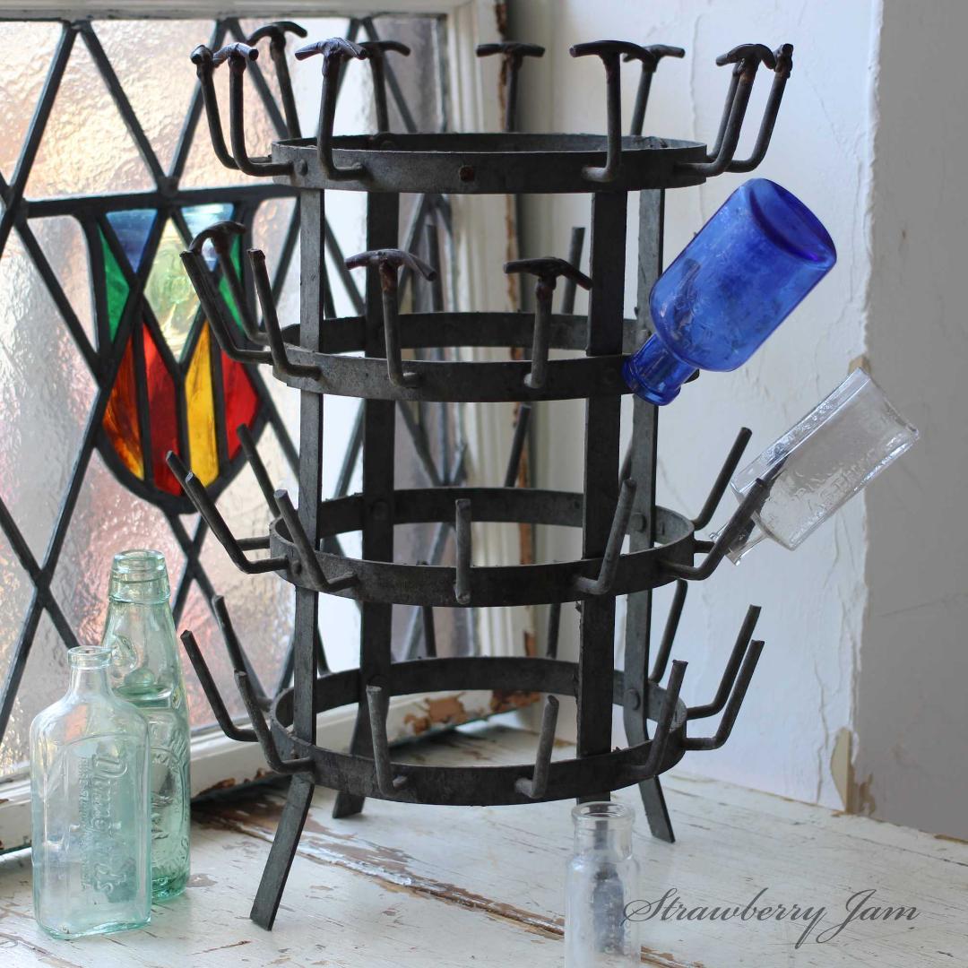 L2610-247 英国アンティーク ガーデニング アイアン ボトルラック