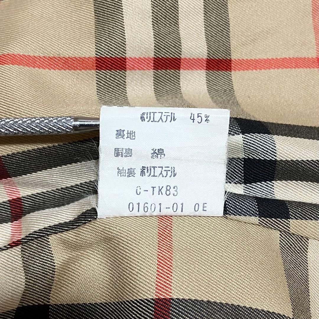 Burberrys バーバリー ステンカラーコート ベルト 一枚袖 ノバチェック