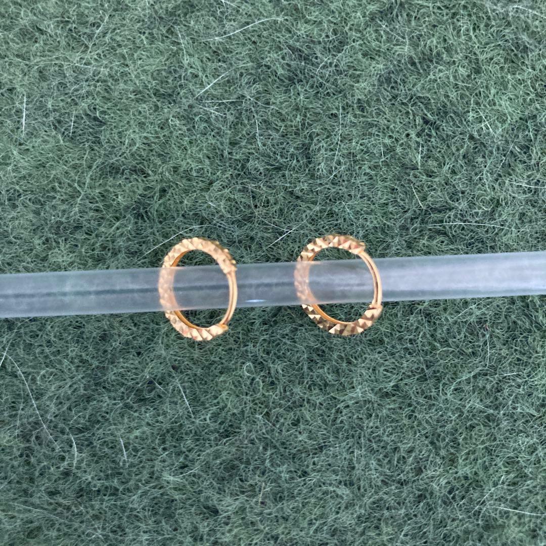 k18 フープピアス　イエローゴールド