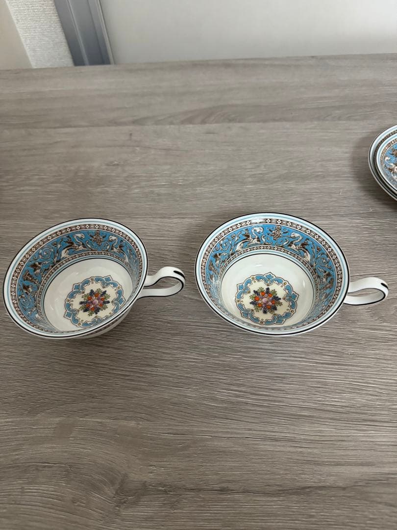 ウェッジウッド フロレンティーンターコイズ カップ&ソーサー 2客