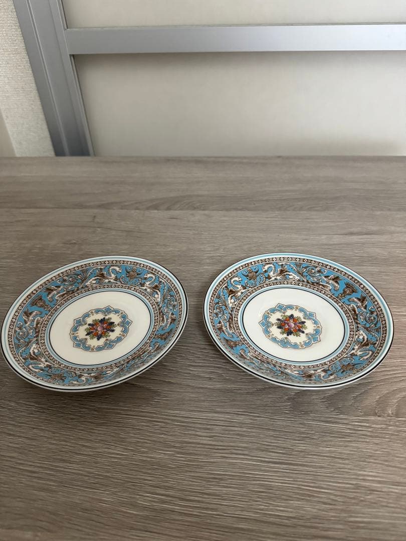 ウェッジウッド フロレンティーンターコイズ カップ&ソーサー 2客