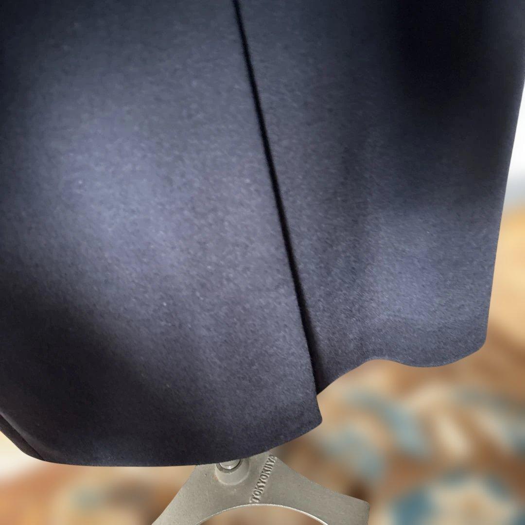 【新品】カシミア100% メンズステンカラーコート 濃紺　ロングコート175㎝