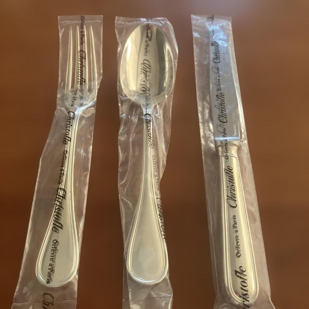 新品　未使用　未開封クリストフル　カトラリーセット（フォーク・スプーン・ナイフ）