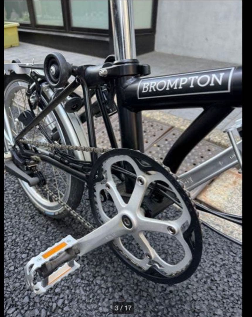 ブロンプトンBROMPTON M6R　カゴ　メット付　折りたたみ自転車　ブラック