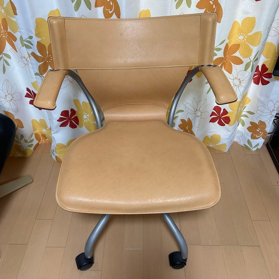 カリモク karimoku 回転式 レザー ヌメ革 デスクチェアXT4310AJ