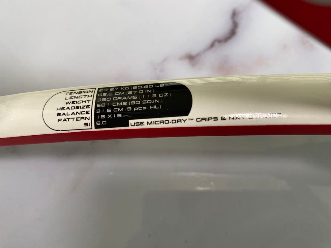 ラケット(硬式用) Wilson SIX-ONE TOUR 90 320g G2 PRO STAFF