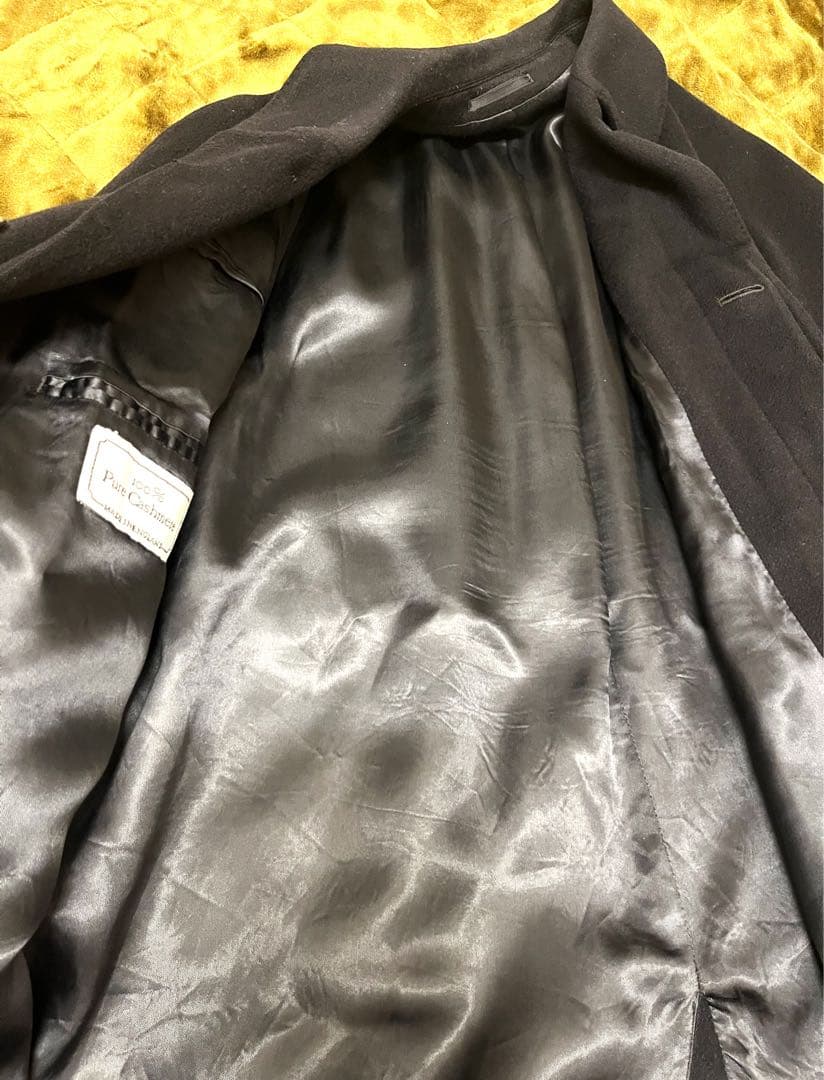 BROOKS BROTHERS ステントカラーロングコート カシミア100% L