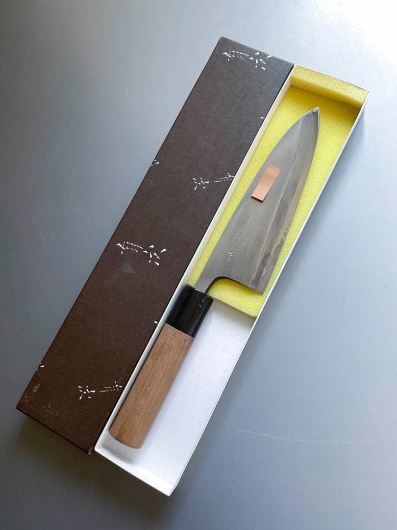 京都 有次 登録 出刃包丁 5寸（15cm）水牛柄 ほぼ使用感なし