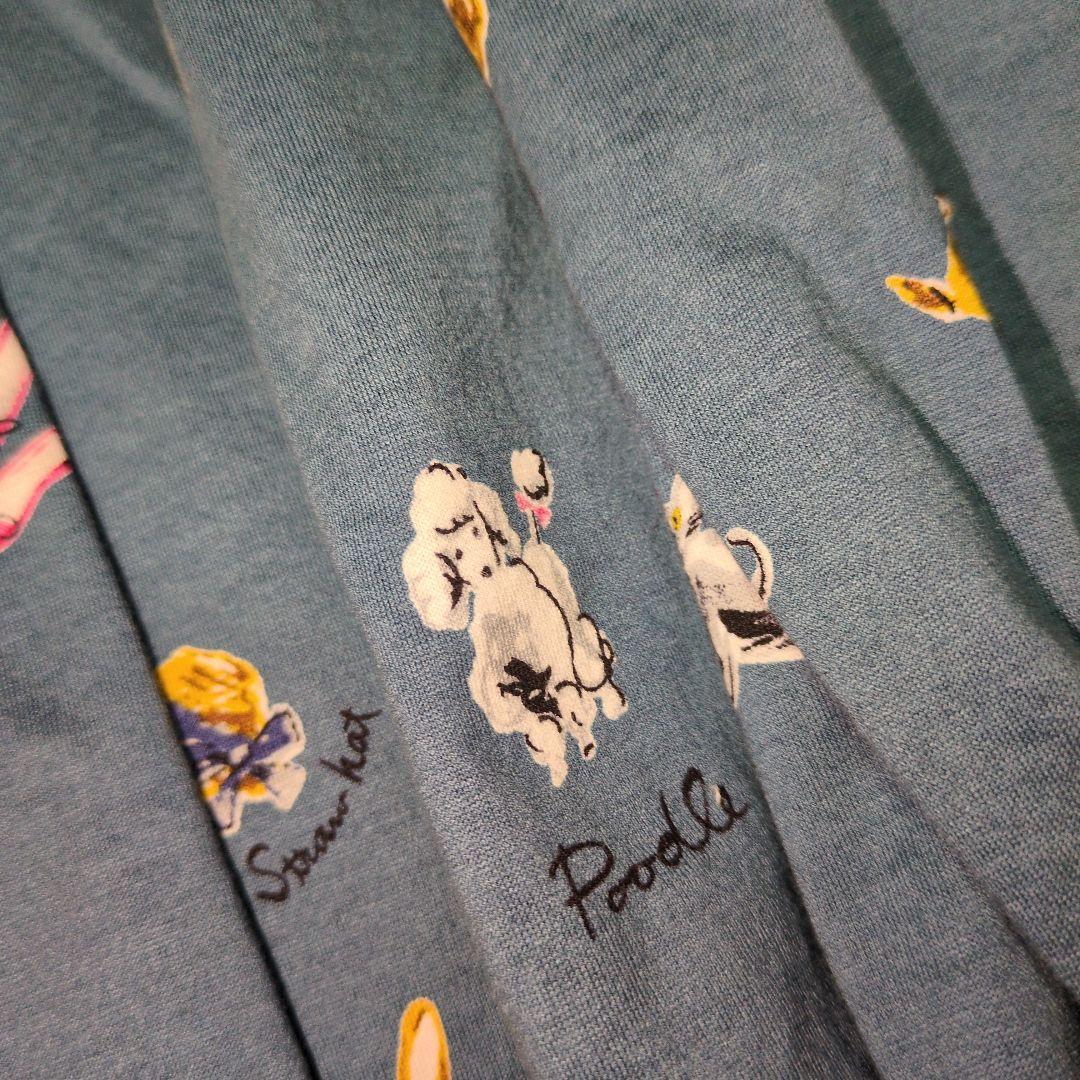 【レア物】【未使用美品】マドモアゼルノンノン　プリントスカート（DOG＆CAT）