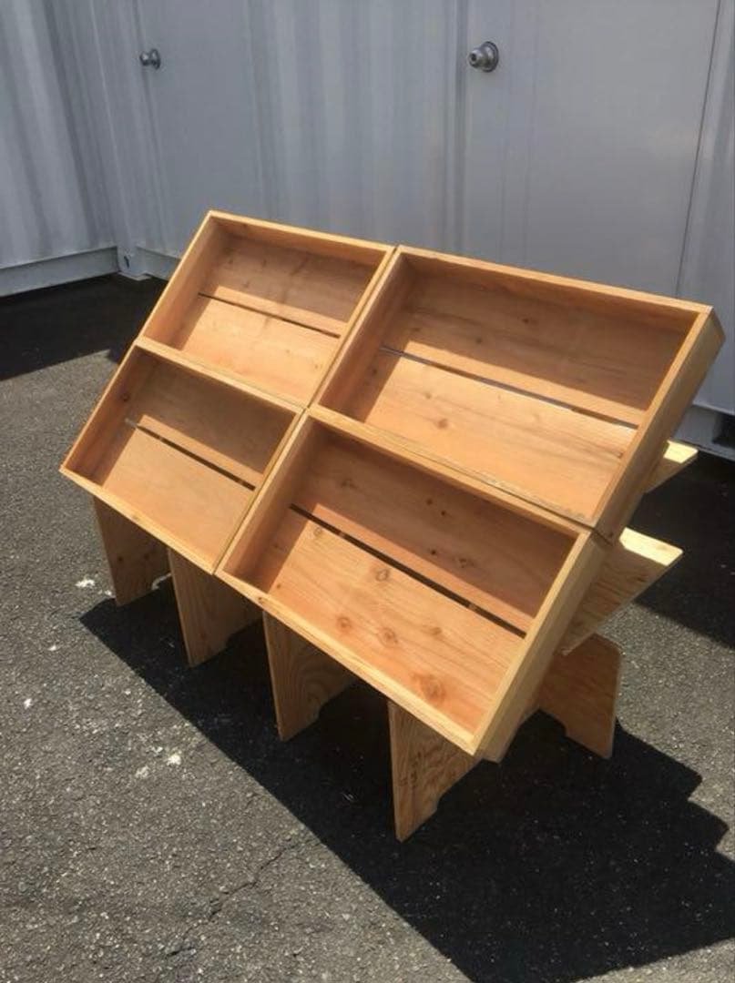 マルシェ台‼️組立式ディスプレイ 店舗什器 陳列棚 イベント什器 一台 送料込み