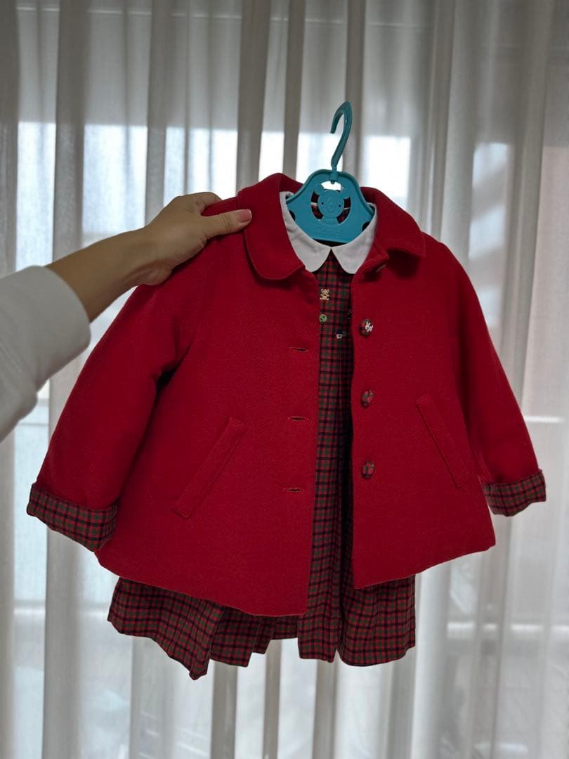 familiarワンピース、コートセット