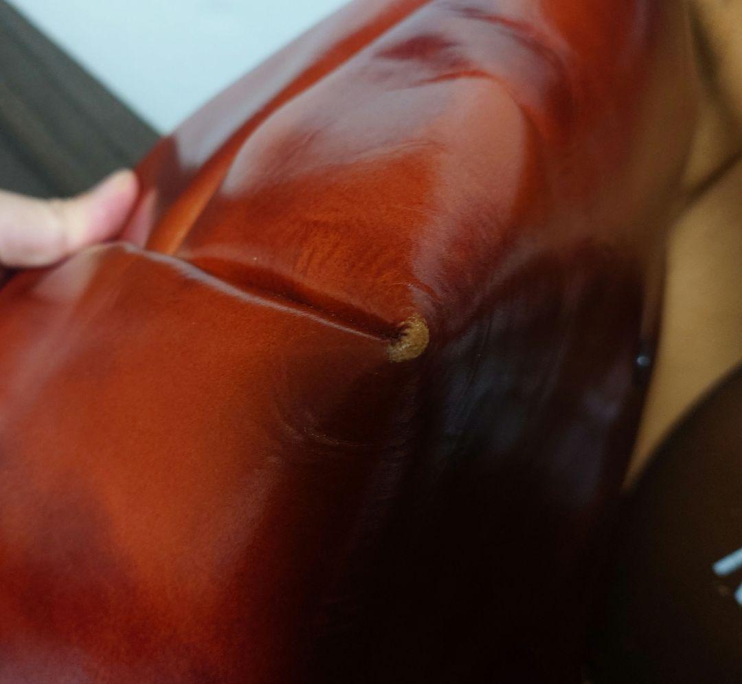 ブラウンレザー メッセンジャーバッグ　ユニアンドコー