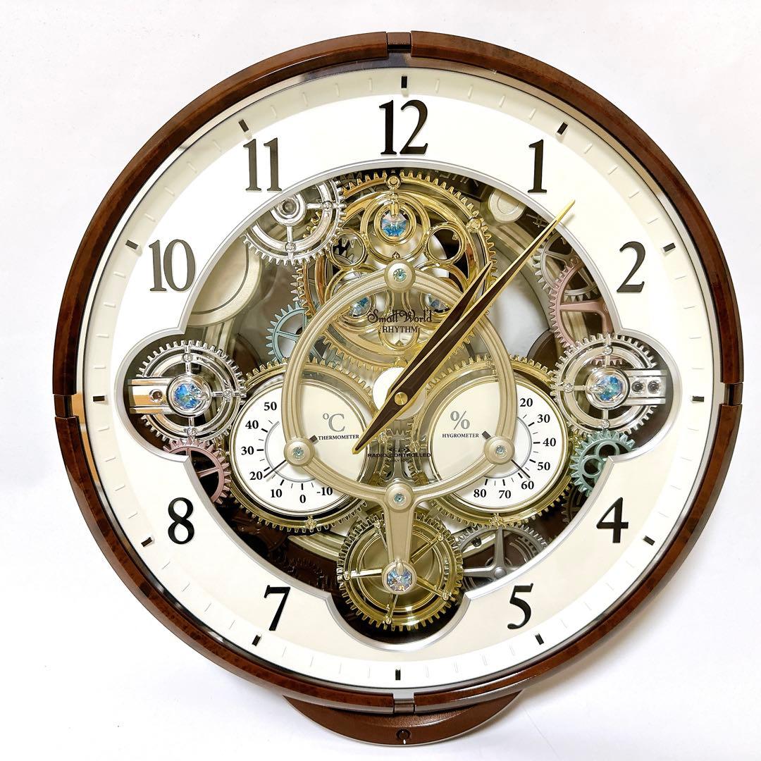 極美品 スモールワールドシーカー 4MN515RH23 電波カラクリ時計