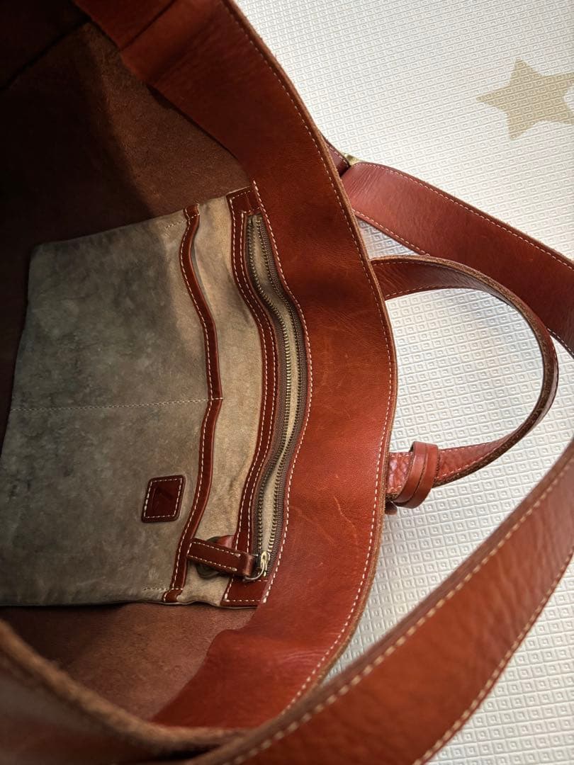 土屋鞄　ラージトート　ブラウン