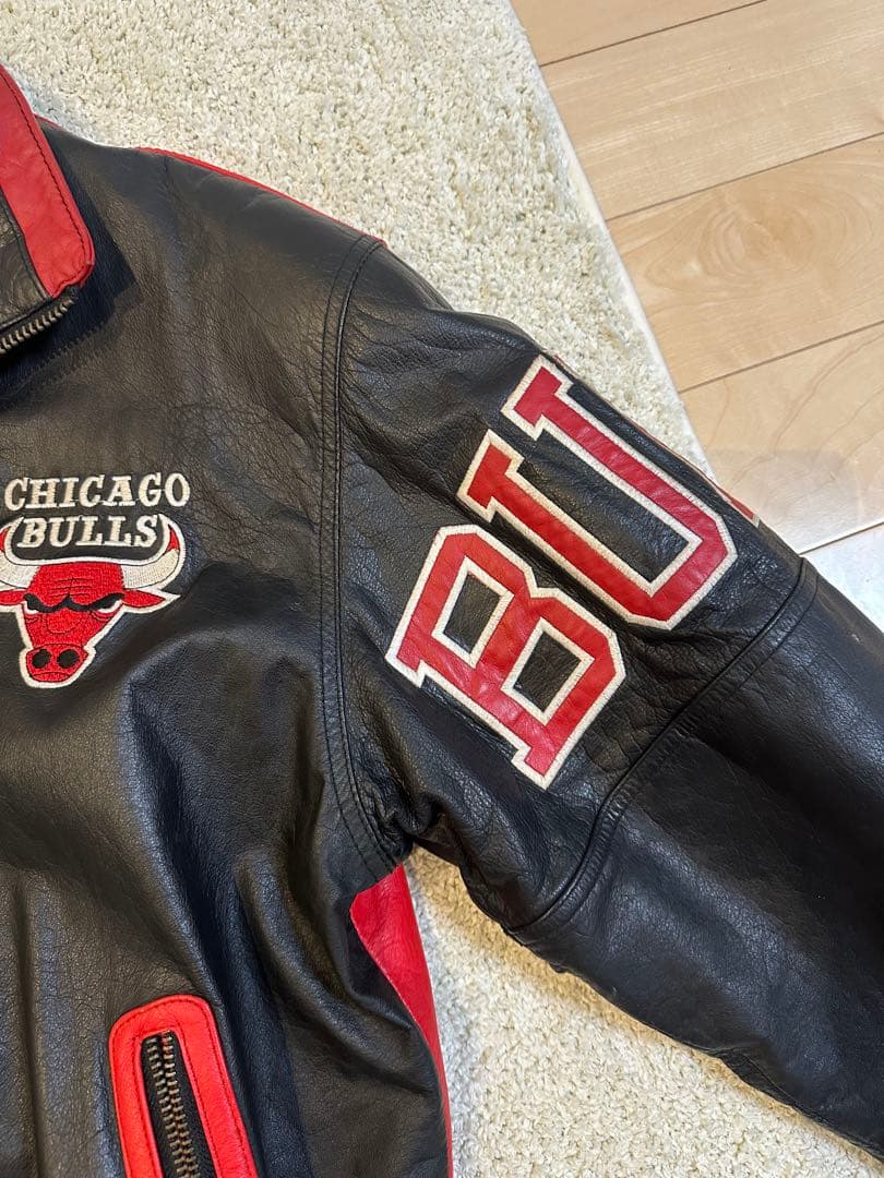 オ*オ様 【希少レア】スターター製　シカゴブルズレザージャケット　90s Lサイ