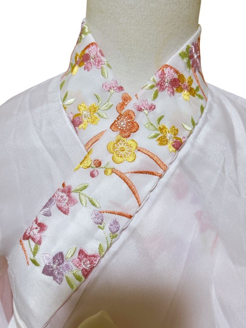 美品!!水色×ピンク♡七五三　7歳　女の子　フルセット一式　パール付帯締め