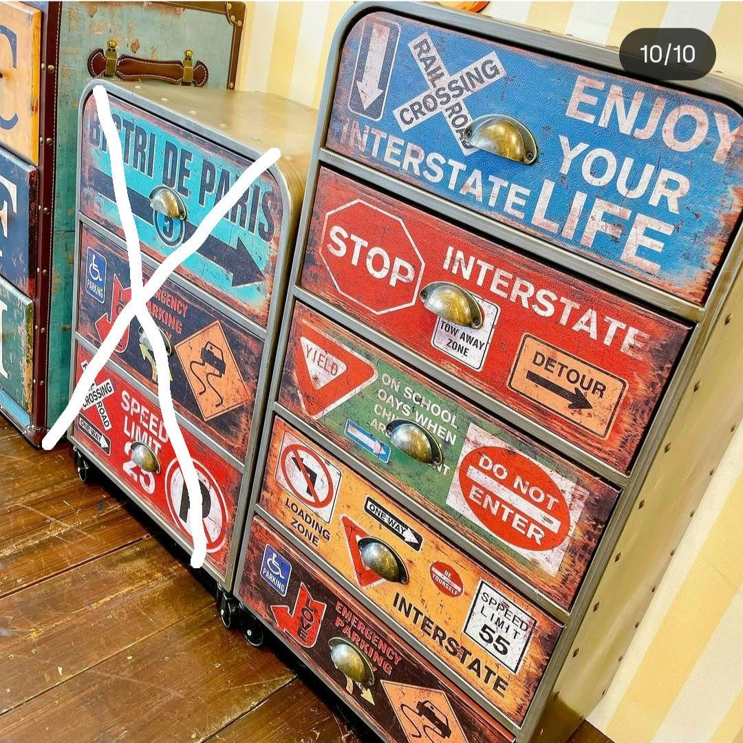 【限定出品】スチールチェスト　アメリカンヴィンテージ　5段　完成品