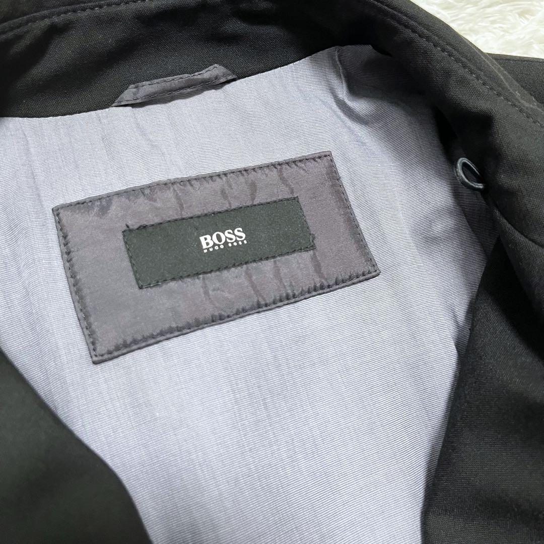【GORE-TEX】HUGO BOSS ステンカラーコート 防水 黒 50 L