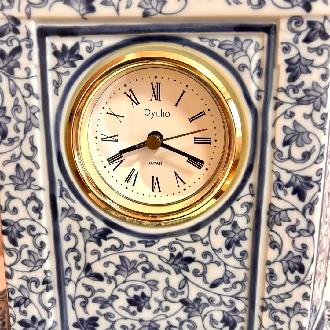 RYUHO 龍峰窯 陶器製 置き時計