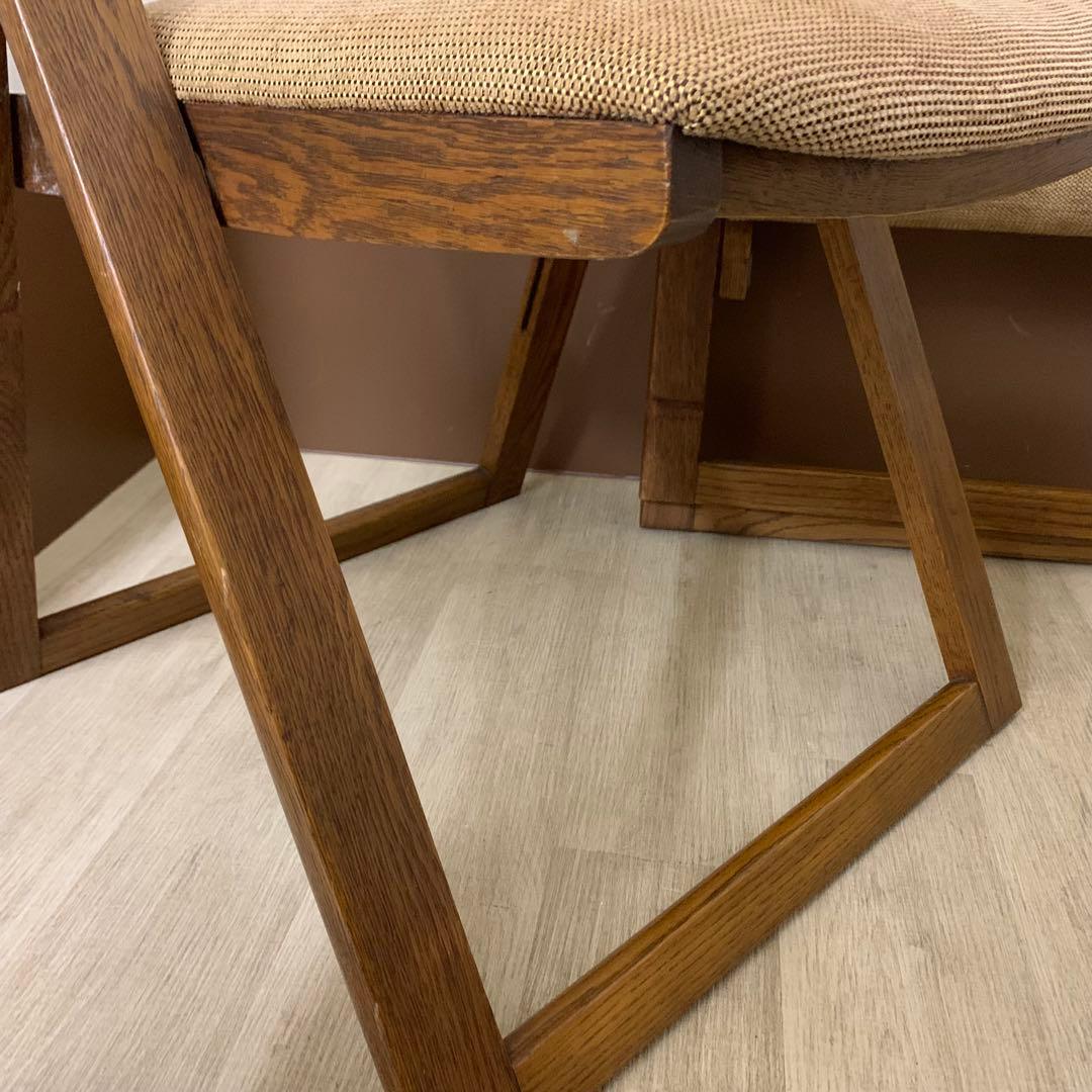 浜本工芸 折りたたみ椅子 2脚set チェア オーク材 B