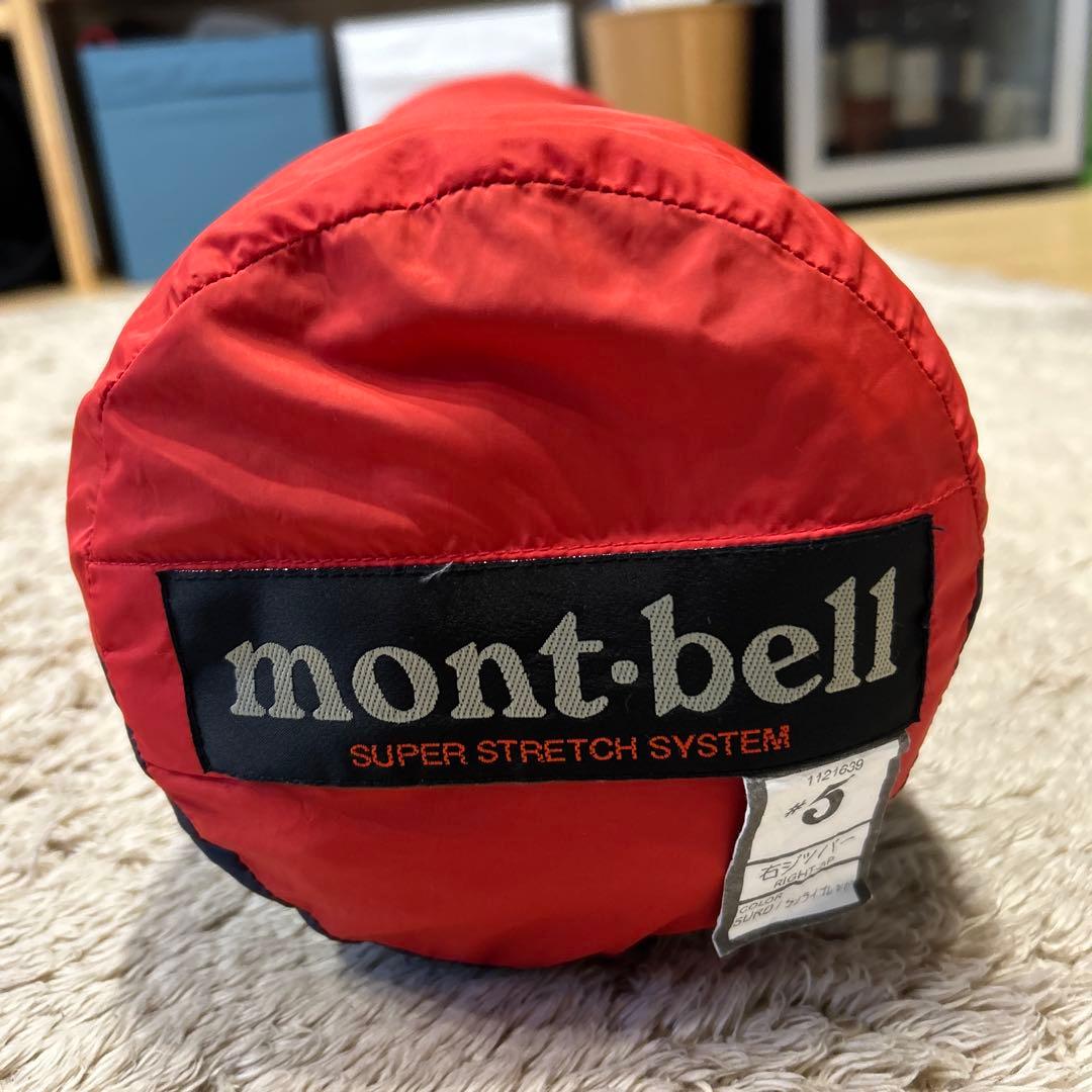 【美品】mont-bell モンベル burrow bag #5寝袋